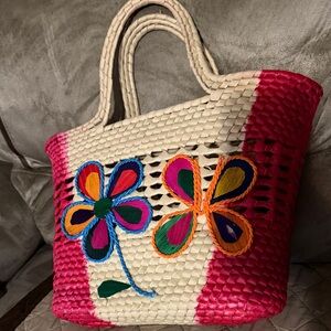 Colorful Woven Tote Bag